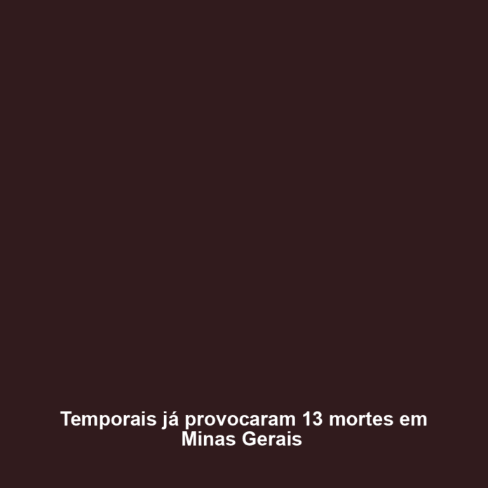 Temporais já provocaram 13 mortes em Minas Gerais Temporais já provocaram 13 mortes em Minas Gerais