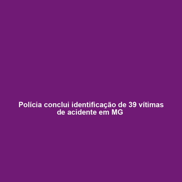 Polícia conclui identificação de 39 vítimas de acidente em MG 